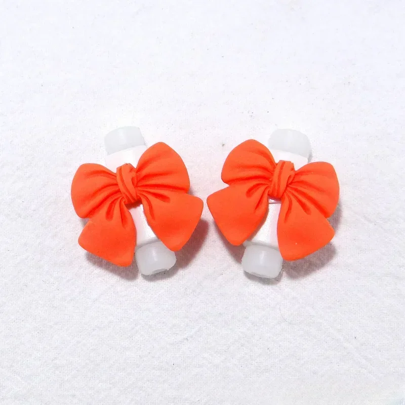 2 Pçs/set Bonito Protetor de Cabo Arco 3D para iPhone XS 13 12 Pro Max XR 6 6S 7 8 Plus Kawaii Clipe de Cabo de Carregador de Dados