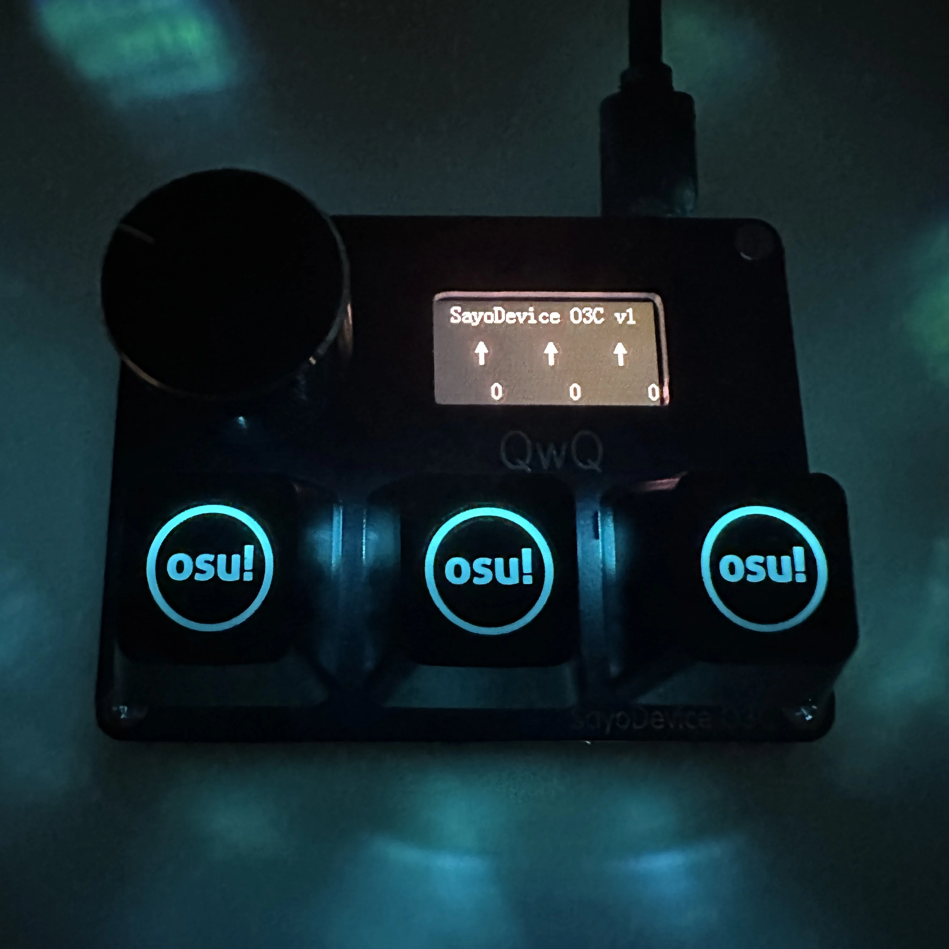 Розовые SayoDevice OSU O3C быстродействующие переключатели холла, деревянные магнитные красные переключатели клавиатуры с ручкой экрана, копия наклейки Shotcut