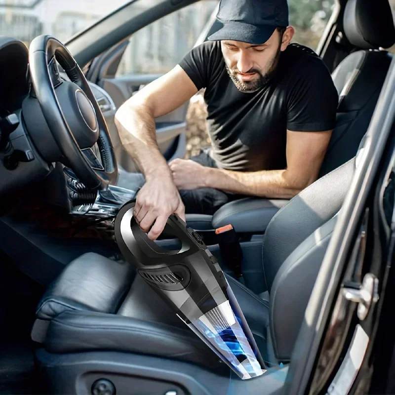 12V Handstaubsauger, Handstaubsauger fürs Auto mit starker Saugkraft, tragbarer Mini-Handstaubsauger fürs Auto