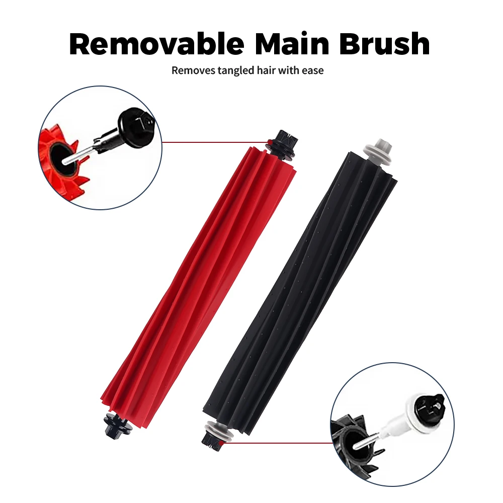 Roller Brush For Roborock G20/S8/S8 Pro Ultra/S8+/Q5 Pro/Q5 Pro+/Q8 Max/Q8 Max Plus Robot Vacuum Cleaner Attachment Main Brushes