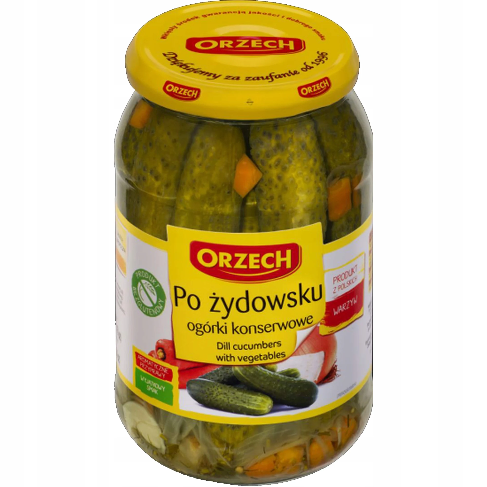Ogórki konserwowe po żydowsku 900g