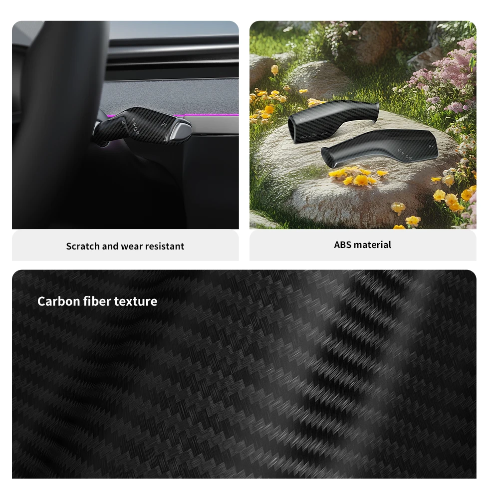 For Tesla Model 3 Model Y Full Package Trim Cover Of Carbon Fiber Matte Finish On Wiper Lever For Tesla 2022/2023 Accessorie