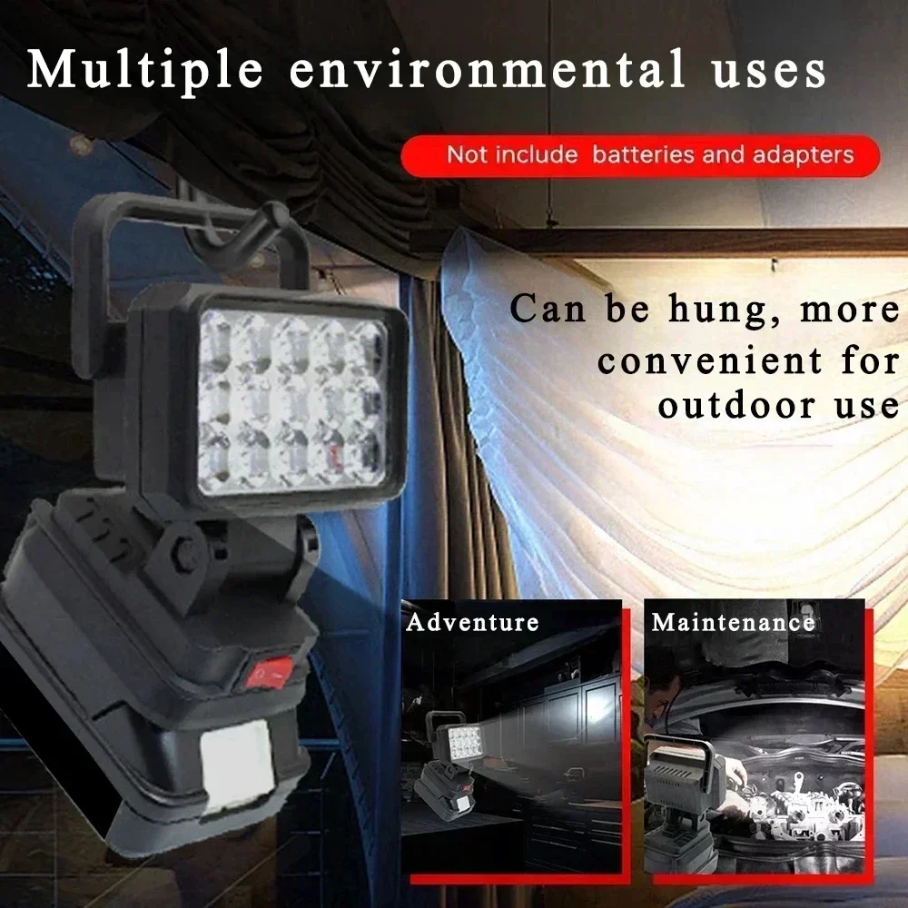15 Perlen LED Arbeitslicht Scheinwerfer Tragbare Lampe Handlaterne für Makita 18 V Li-Ion Akku Zubehör BL1830 Arbeitslampe Licht