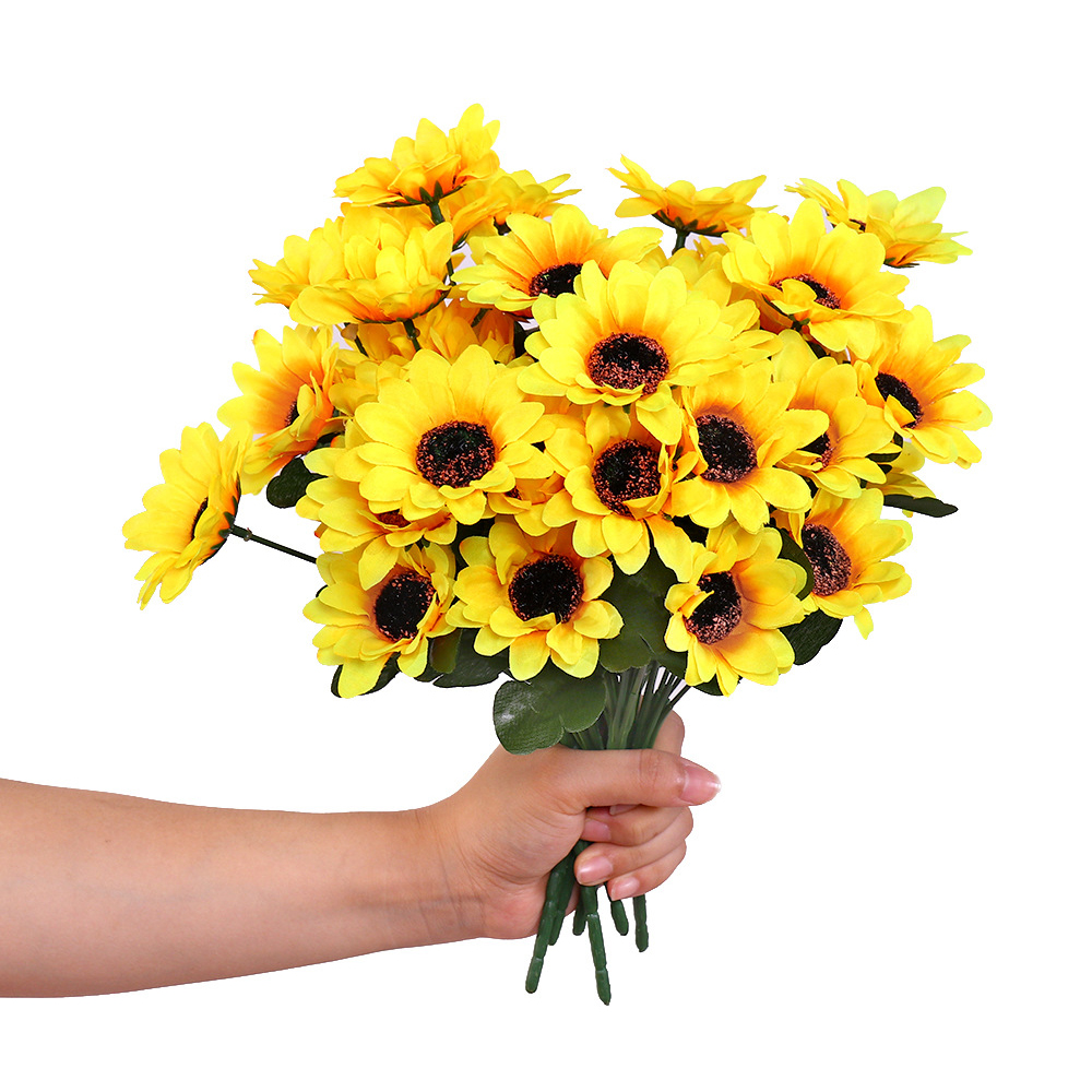 1PC Sunflower 7-Head Artificial Sunflower Bouquet, Bouquet, Wedding Home Decoration And Artificial Flowers