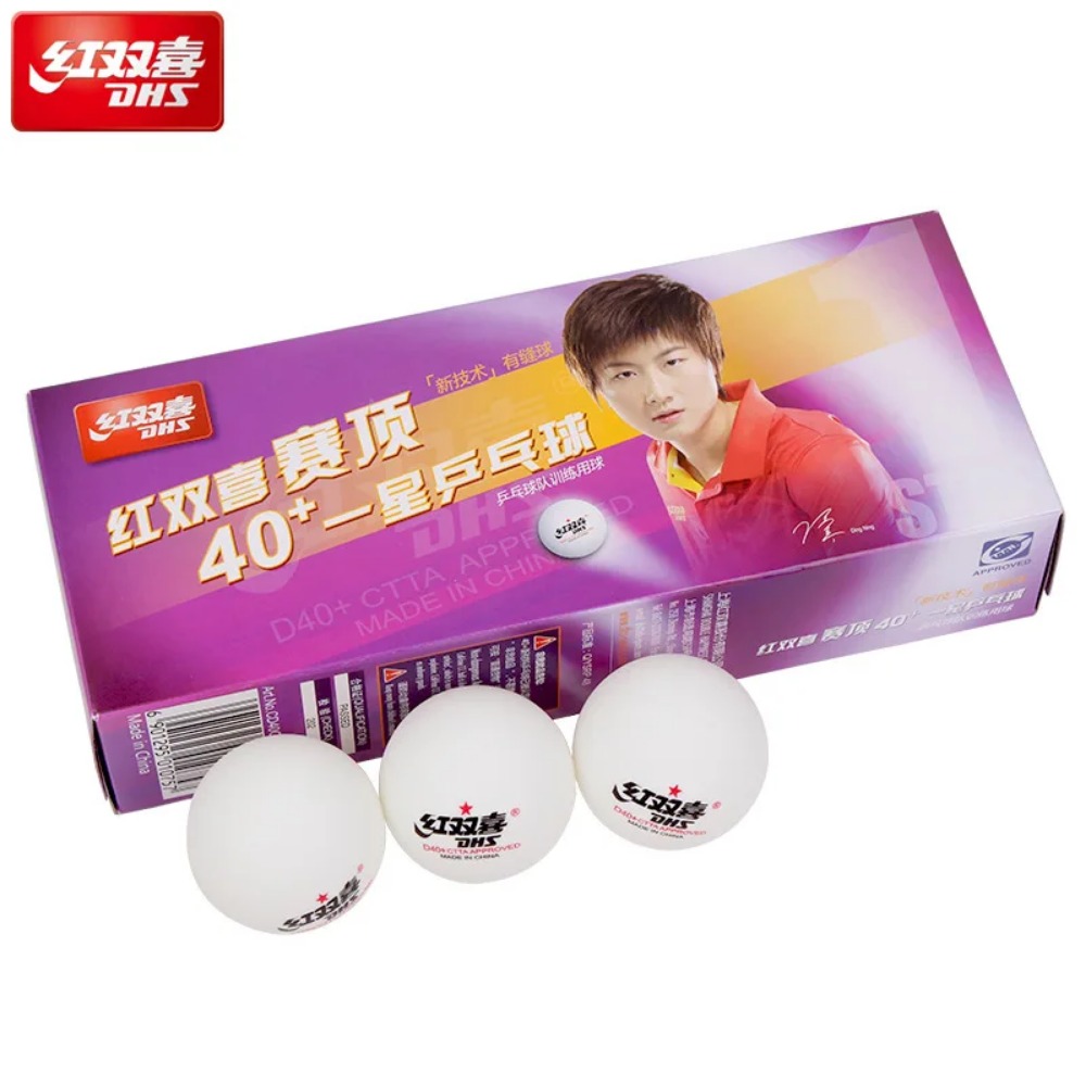 10 pçs dhs bolas de tênis de mesa costuradas d40 + abs novo material 10 pçs/caixa profissional ittf aprovado bolas de ping pong para treinamento