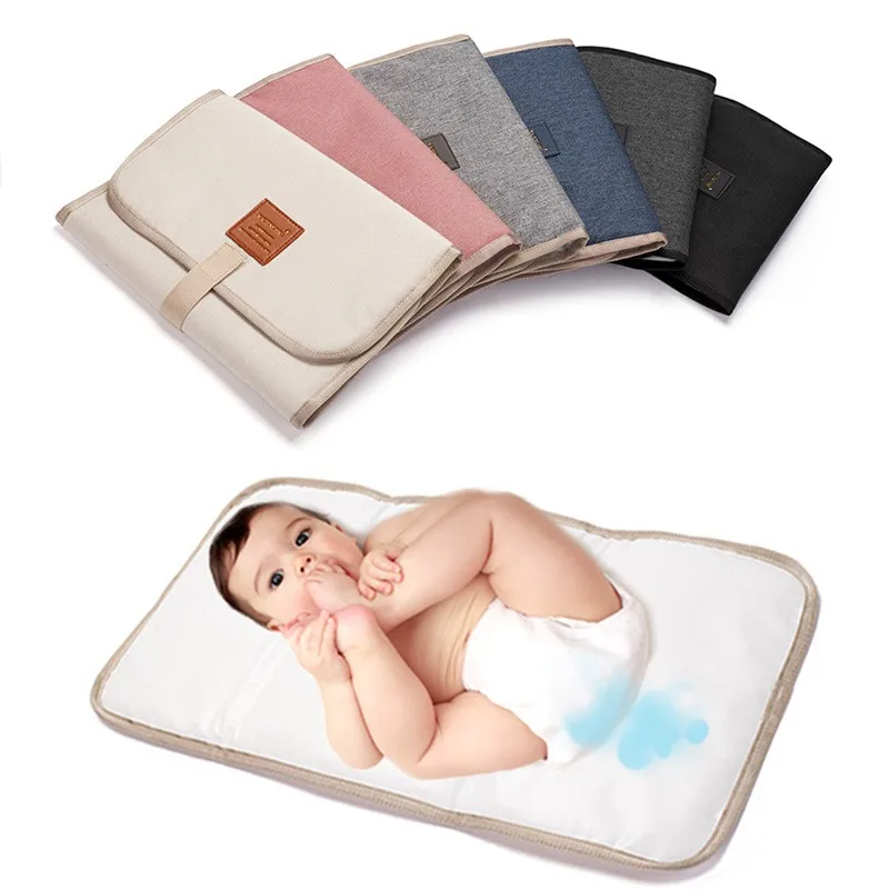Dobrável fralda do bebê mudando almofada à prova dwaterproof água recém-nascido fralda portátil criança mudando mesa durável oxford folha de fralda do bebê