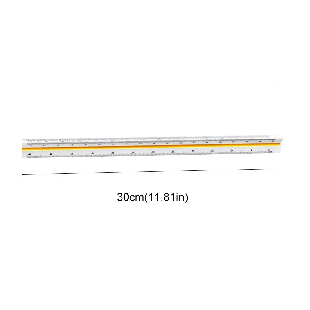 Drawing Tool 30cm Triangular Scale Ruler Measuring Technical Drawing Ruler Drawing Architect Ruler Student