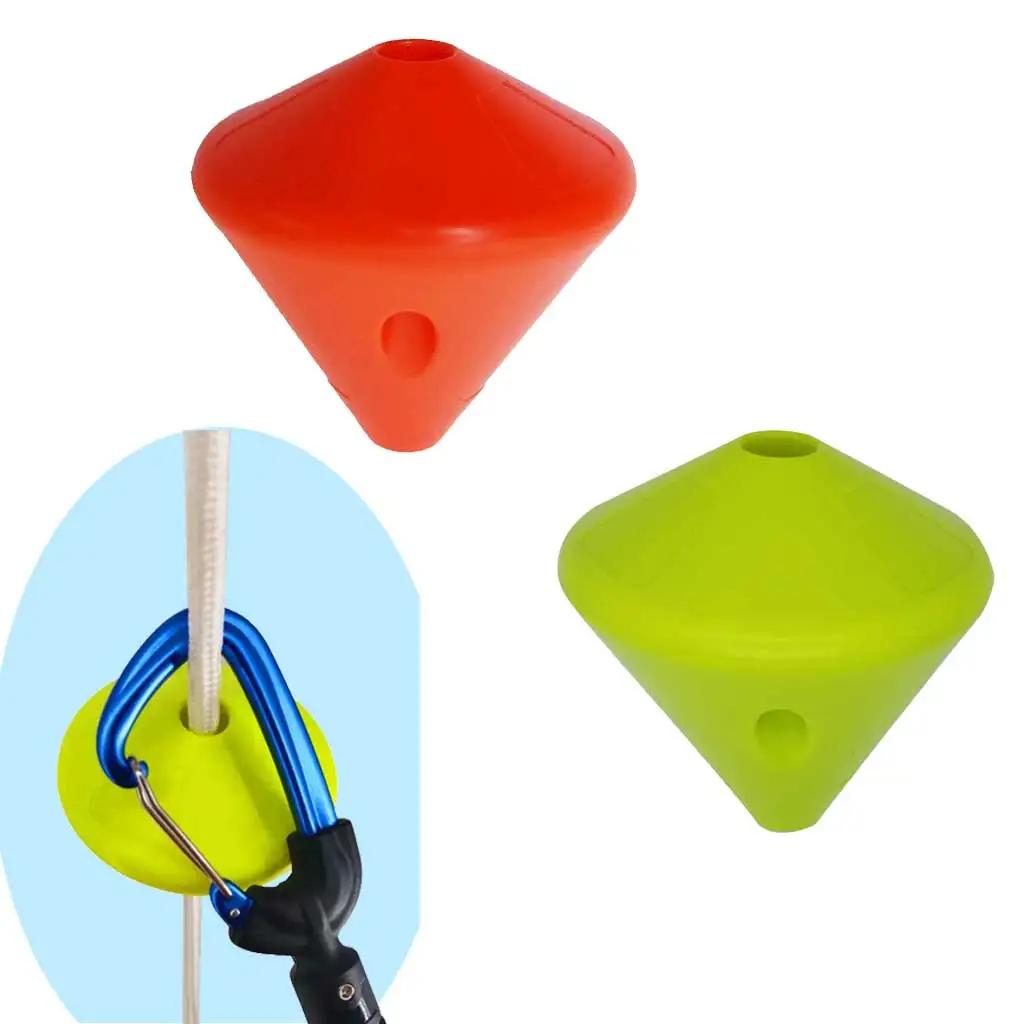Fijador de cuerda de apnea ABS, cordón de buceo compacto, tapón de seguridad, tapón de fijación de cuerda de apnea, accesorios de natación y buceo