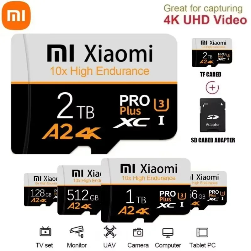 Tarjeta De Memoria Original Xiaomi, 1TB, 2TB, tarjeta Micro TF SD, 256GB, 512GB, tarjeta TF, Cartao De Memoria, 128GB para dispositivos De vigilancia De cámara
