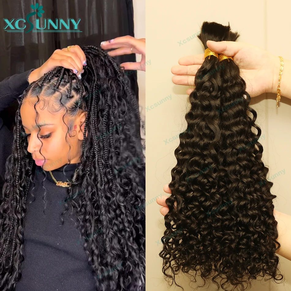 Cabelo humano em massa para trança cor 30 loira mix encaracolado sem trama dupla desenhada atacado birmanês boho tranças extensões de cabelo humano