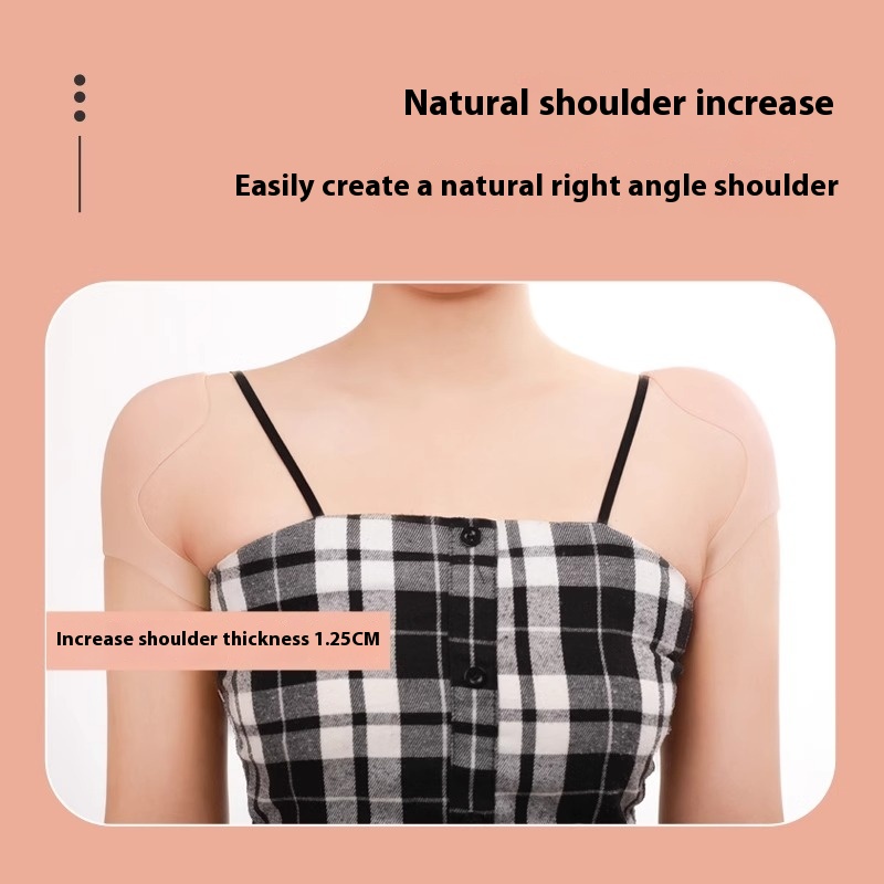 Verstelbare siliconen schoudervullingen Afneembare vierkante contour Cosplay Enhancer Herbruikbare slanke vulling Kostuumaccessoire Heren Dames