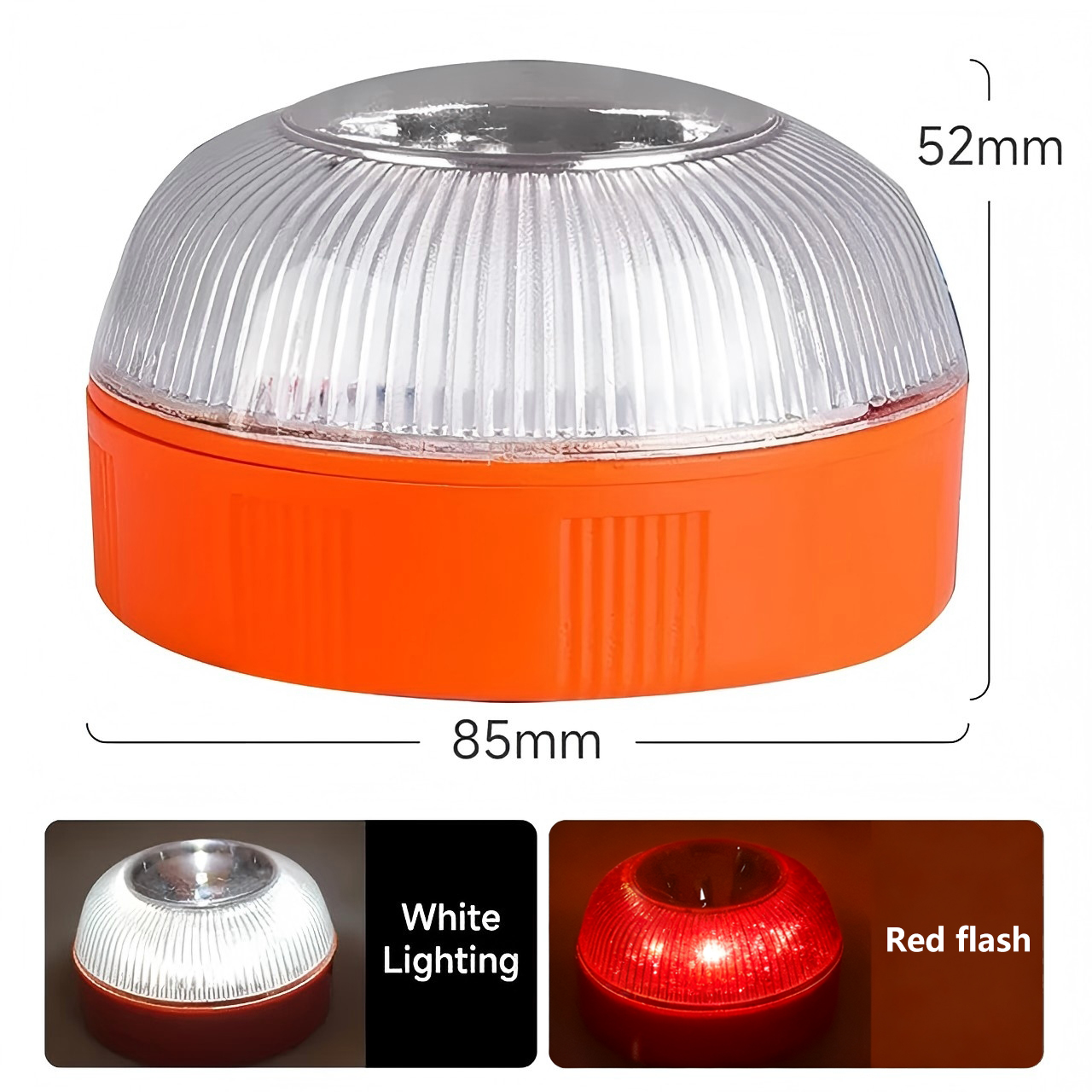 Newest V16 Portable Emergency Light Car Emergency Beacon Light DGT Orange Magnetic Induction Strobe Light Waterproof Flashlight