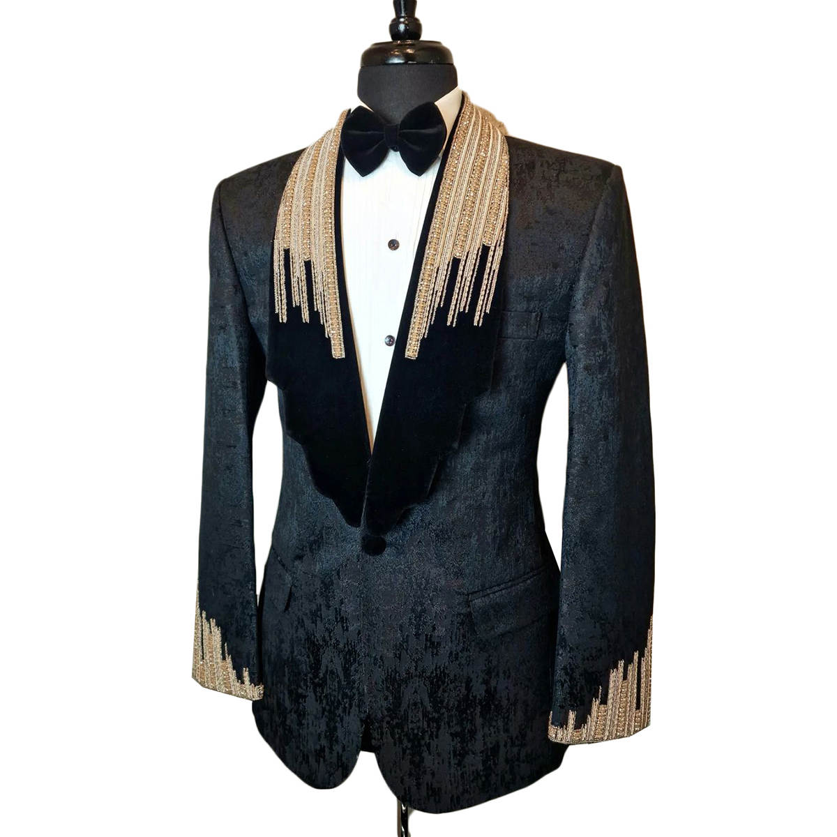 Smokings de mariage de luxe en velours à simple boutonnage pour hommes, châle trempé, revers, ensemble une pièce, marié, Rh, événement, blazers d'affaires personnalisés