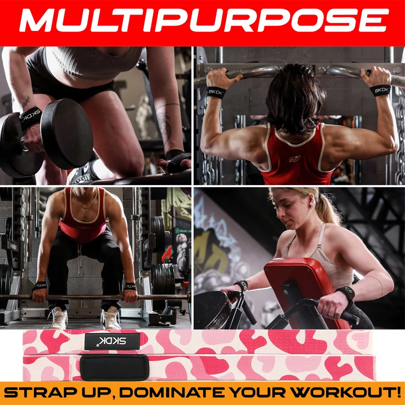 สายรัดยกน้ําหนัก Dropshipping 1 คู่ยกข้อมือ Anti-SLIP ซิลิโคน Strength Training STRAP Hand Grips สายรัดข้อมือ