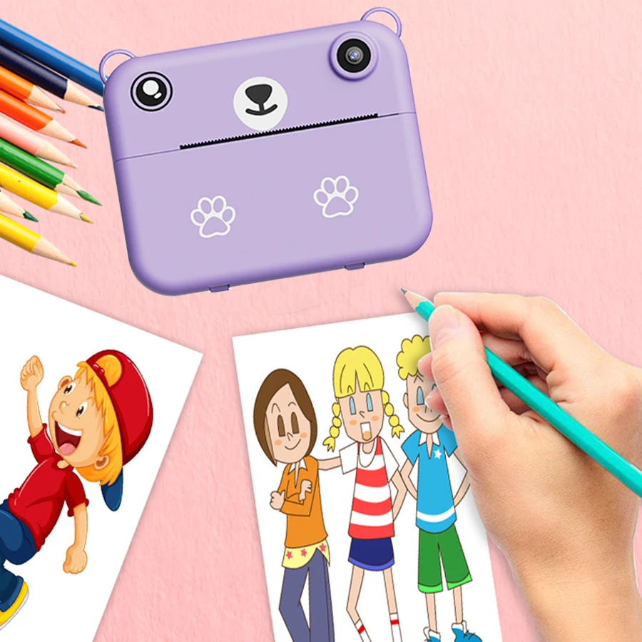 Multi functional children's camera is a must-have Halloween gift. The camera can print instantly and is a portable small camera