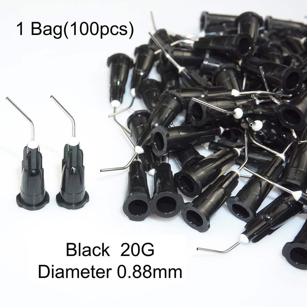 100 個のニードルヒント歯科樹脂酸試薬配信シリンジチップ歯科歯のクリーニング口腔ケア歯学プロベント