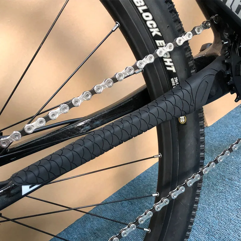 MTB Xe Đạp Đường Bộ Dây Chuyền Bảo Vệ Chainstay Ốp Khung Xe Đạp CHĂM SÓC VỆ Binh Tự Dính Bao Da Bảo Vệ Chống Trầy Xước