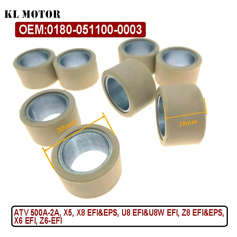 8 шт. 30x18 25 г вариаторный ролик для CF188 CF500 CF 500 500CC CF196 800 800CC ATV UTV запчасти 0180-051100-0003