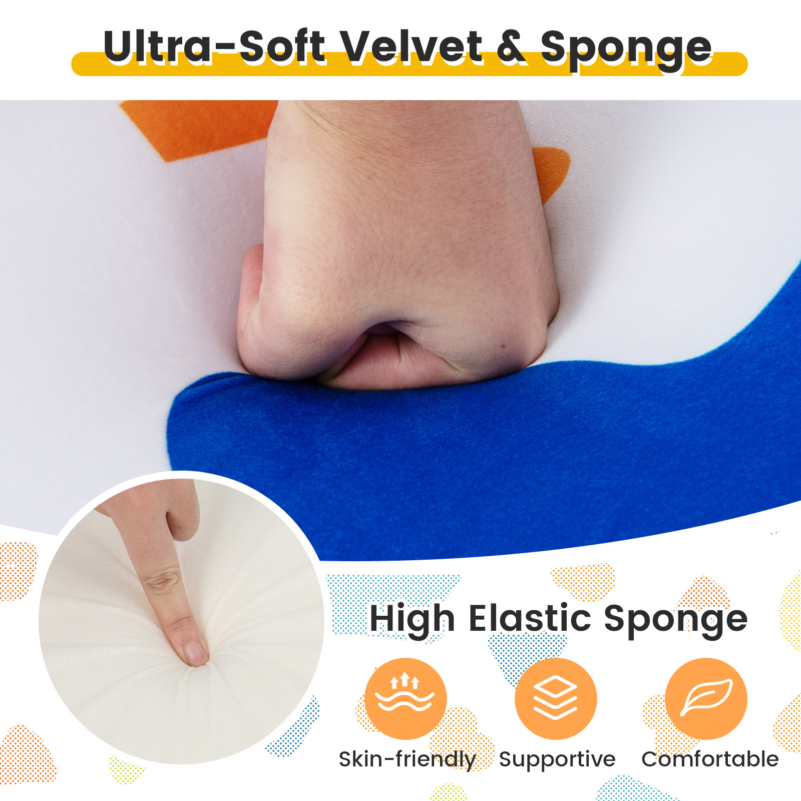 Sofa Foam Filled Armchair, Toddler Sofa Couch with High-density Sponge, Padded Pillow