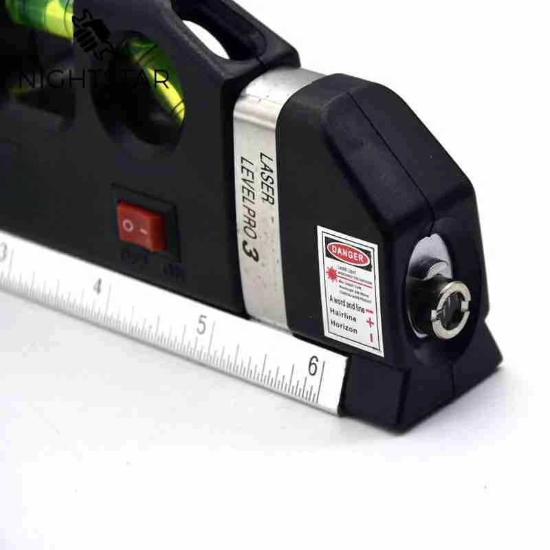 Laser Chân Trời Thẳng Đứng Đo 8FT Aligner Tiêu Chuẩn Và Hệ Mét Thước Đa Năng Đo Cấp Laser Đen