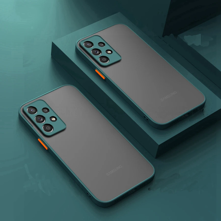 Armadura a prueba de golpes mate funda para Samsung Galaxy A72 A04 A52 A42 A32 A22 M52 A33 A53 A73 M23 M53 M33 5G A23 A13 M13 cubierta de parachoques