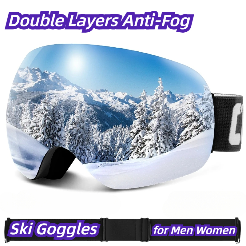 Skibrille Winter Schnee Sportbrille Doppelschichten Antibeschlag Outdoor Schnee Snowboard Brille für Männer Frauen Schutz Skimaske