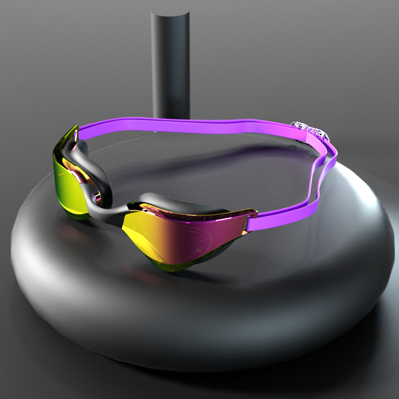 Gafas de natación HD impermeables antiniebla para entrenamiento de adultos, gafas de natación de carreras, gafas chapadas cómodas profesionales