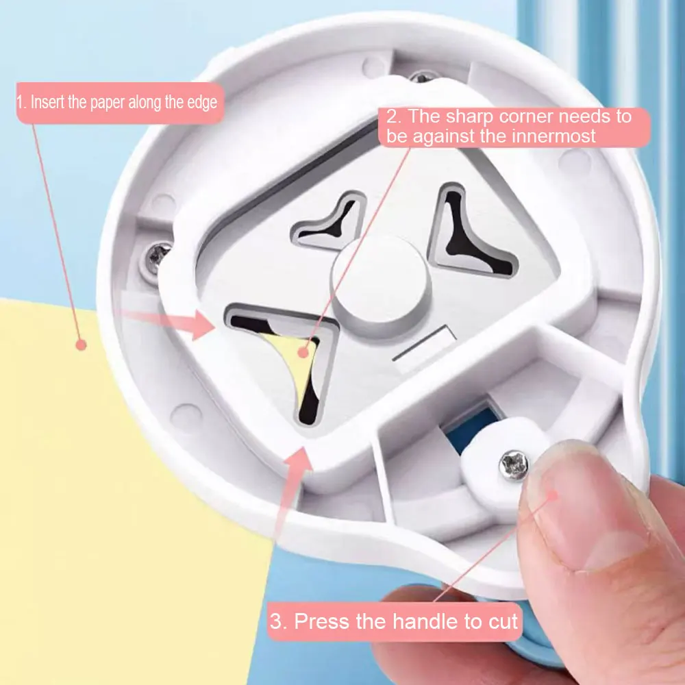 3-in-1 Multifunctional Corner Rounder R4/R7/R10 Plastic Punching Machine Chamferer Cutter Corner Cutter Point Corner Trimming