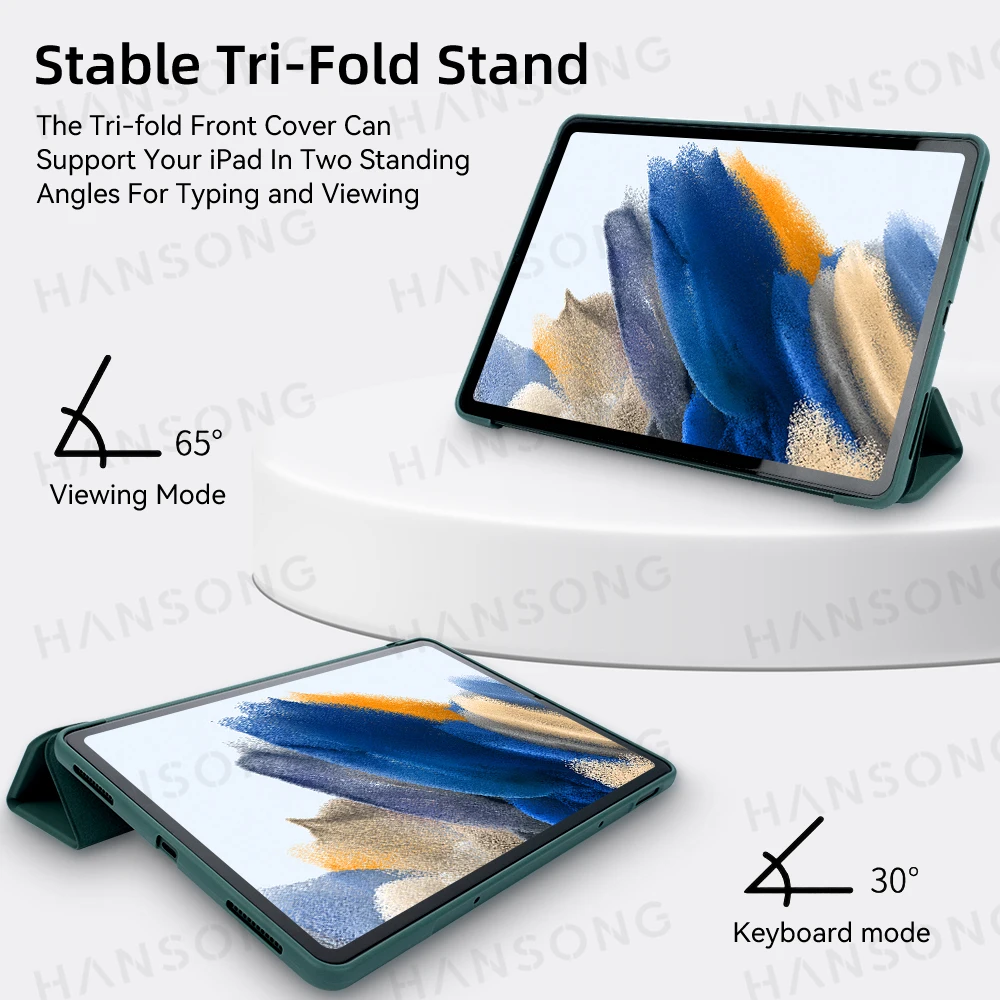 Voor Samsung Galaxy Tab Case Voor A7 lite 8.7 A7 10.4 A8 10.5 2019 2022 S6 Lite 10.4 S7 S8 S9 11 Smart Lederen Tablet Cover Funda