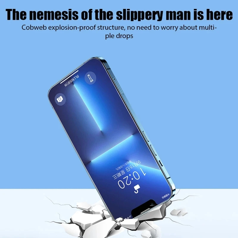 3 piezas de vidrio templado mate para iPhone 14 12 11 13 Pro Max 7 8 Plus protectores de pantalla esmerilados para iPhone 15 16 12 Mini X XR XS MAX