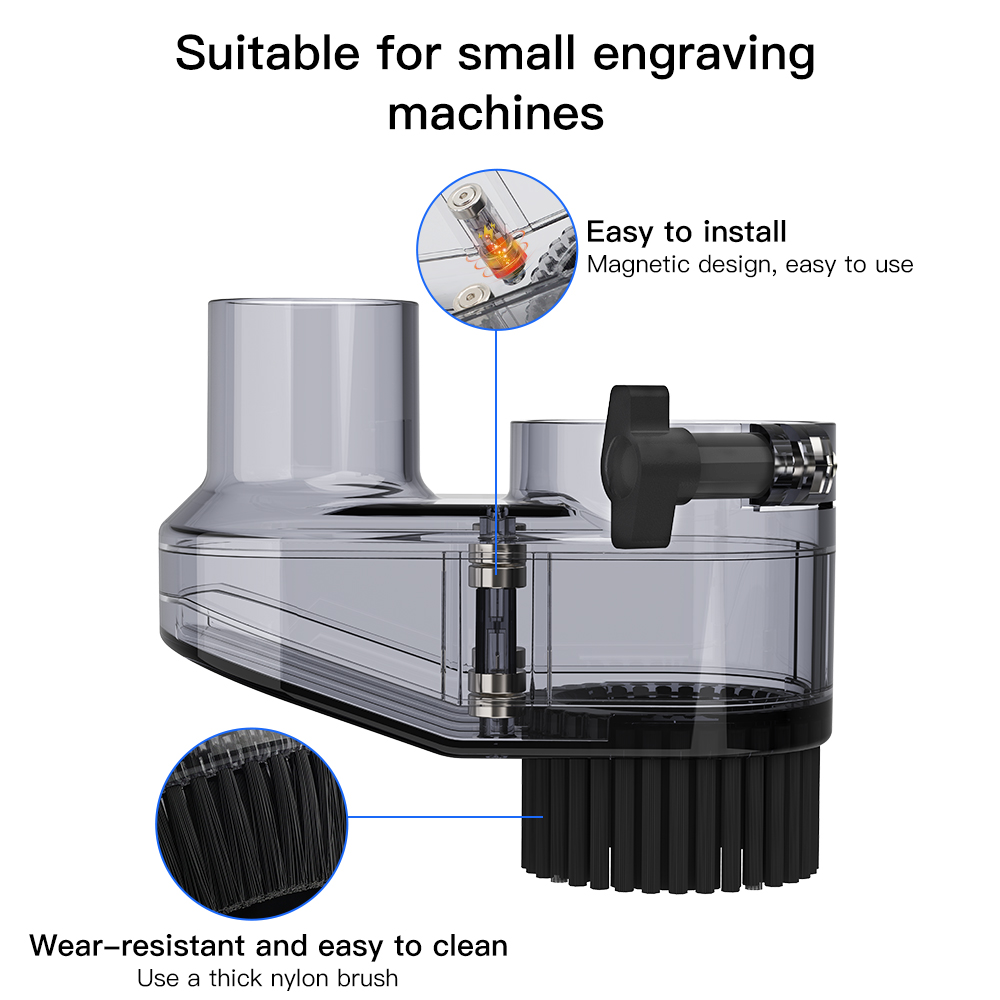 52mm CNC Router Dust Shoe with 38mm Hose For Engraving Machine 3018 3020 4540 1610 Series Milling Machine Protective Accessories
