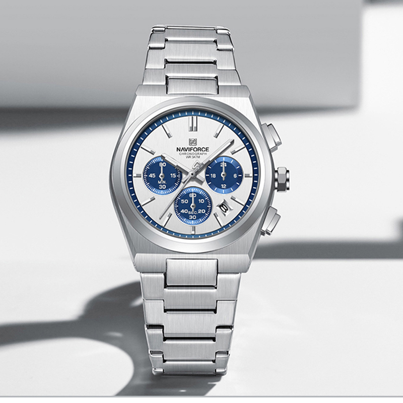 Naviforce conjunto de relógios de casal de luxo-relógios de pulso de quartzo da moda masculina e feminina à prova d'água aço inoxidável 2025 nova chegada