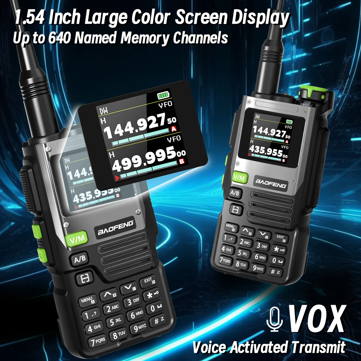 BAOFENG K61 PRO Walkie Talkie multibanda frecuencia de copia inalámbrica DTMF NOAA tipo C 640CH actualizado UV-5R UV-K5 8 Ham Radio bidireccional