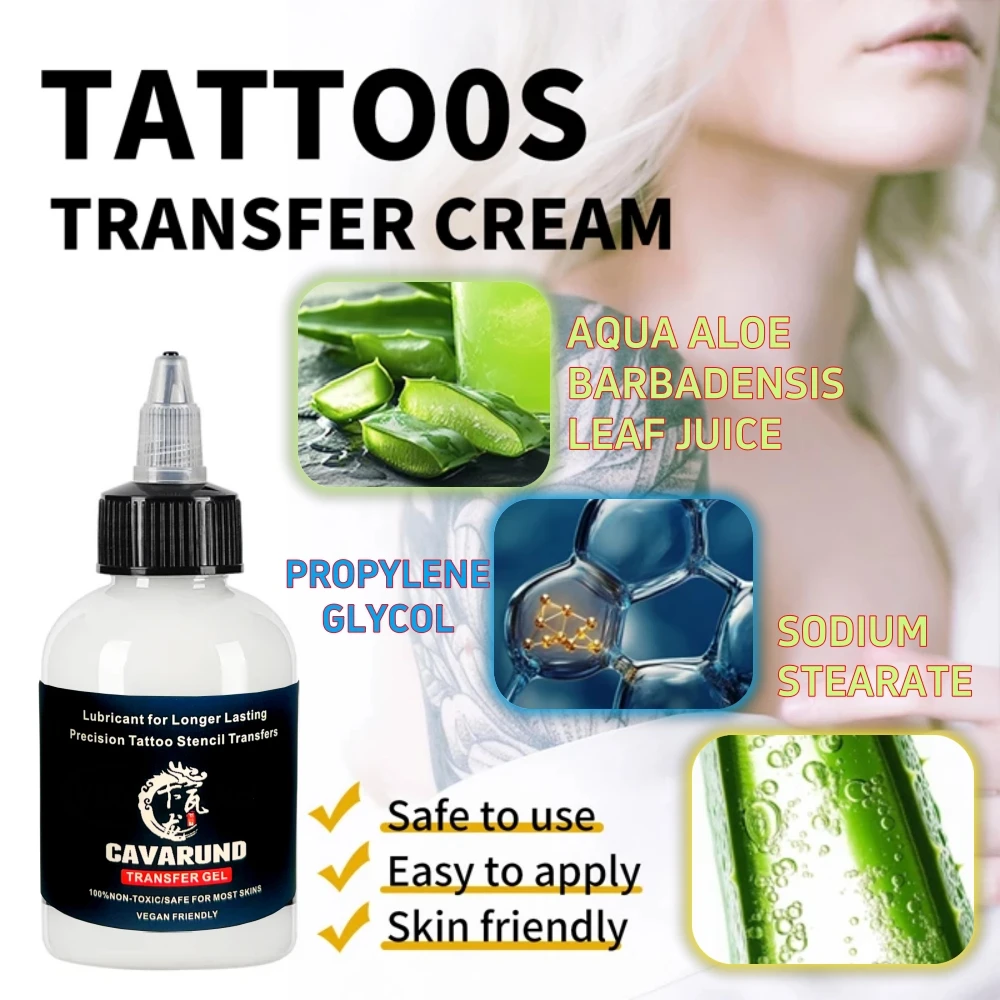 120ML 30ML Żel do transferu tatuażu Kopiarka termiczna Profesjonalny szablon do tatuażu Magic Stuff Solution Kremowy zestaw do tatuażu