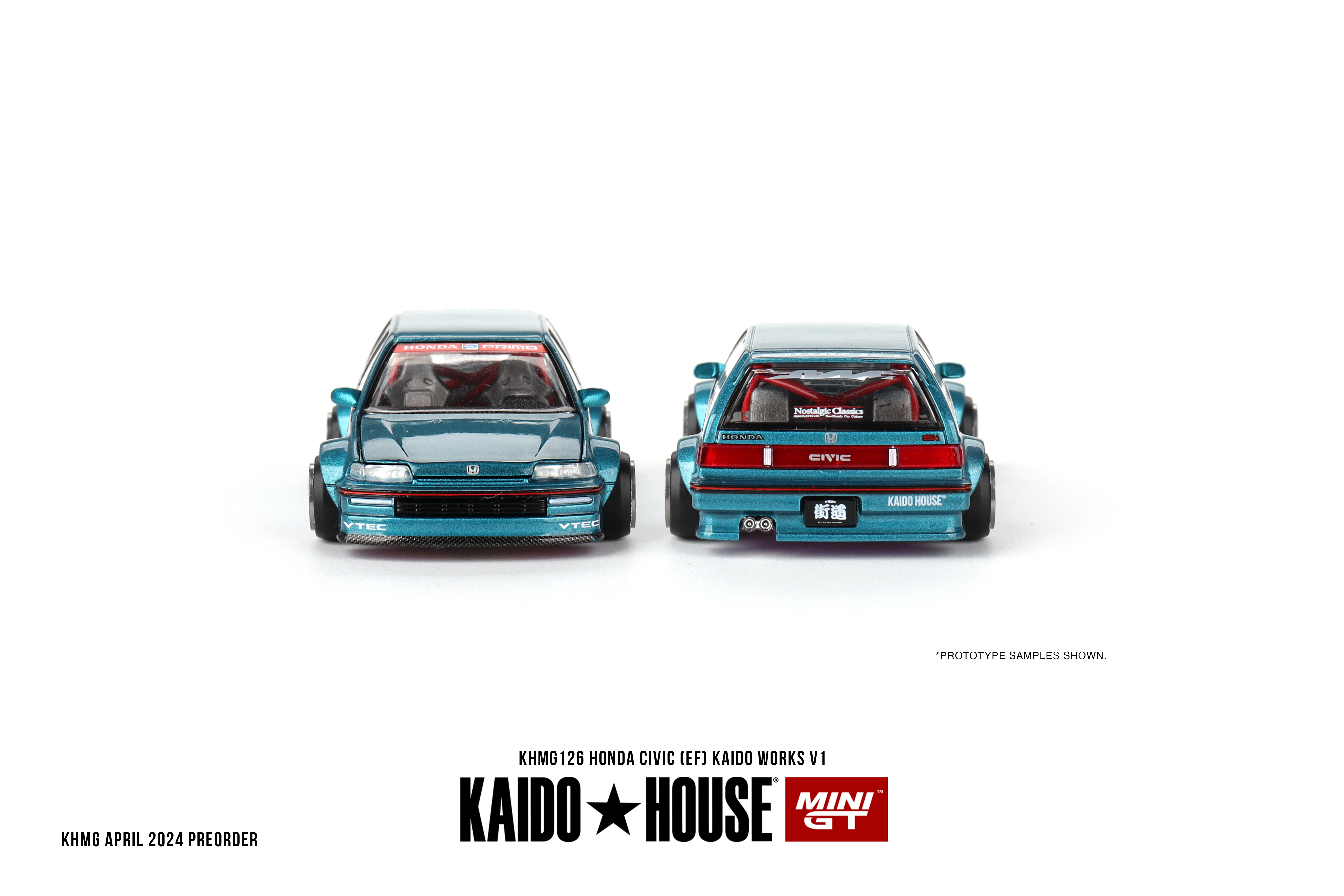 カイドーハウス + MINIGT シビック (EF) カイドーワークス V1 KHMG126 ダイキャストモデルカー