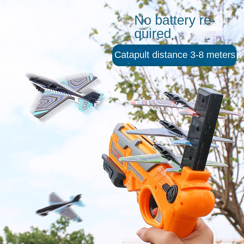 Brinquedos infantis lançador de avião diversão das crianças avião de espuma ao ar livre interação pai-filho brinquedo menino esportes brinquedo voador presente