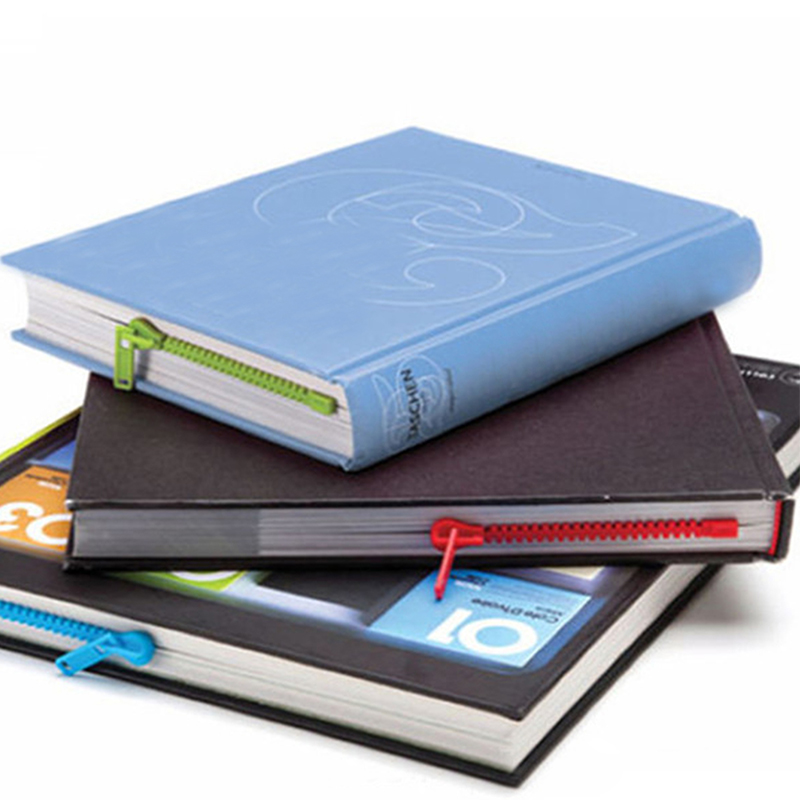 Kreatives Reißverschluss-Lesezeichen – Doppelfunktions-Organizer mit geteilten Seiten für einfaches Notizen und Markieren – ideal zum Lesen