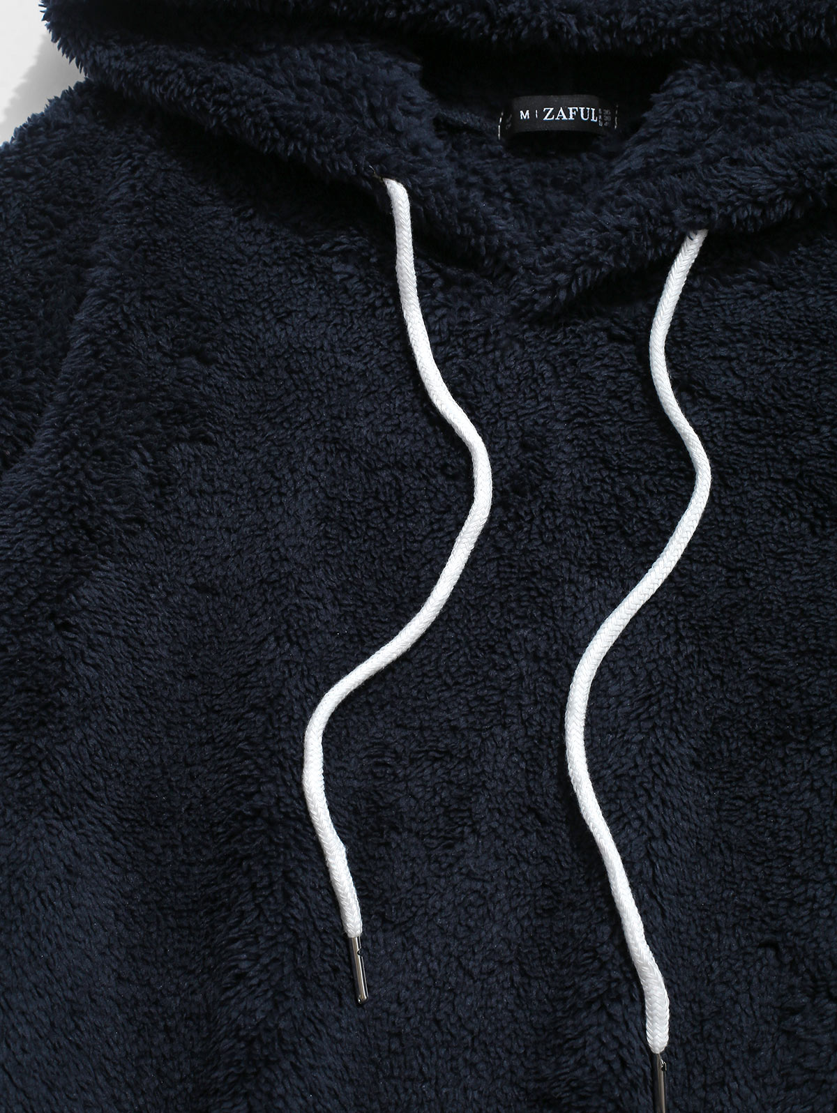 ZAFUL Farbblockierender, flauschiger Fleece-Pullover-Hoodie mit Spleißen