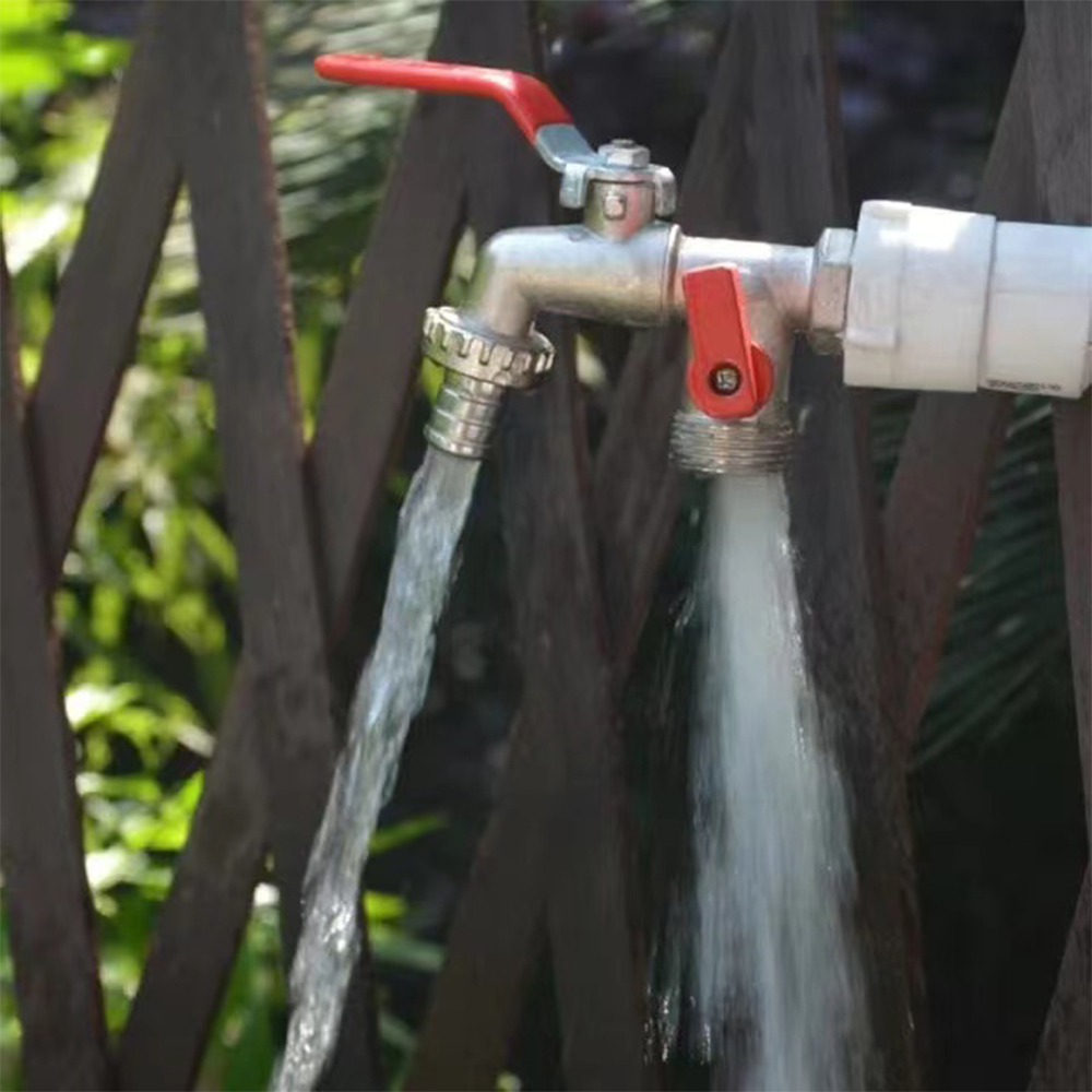 Attrezzi da giardino Rubinetto dell'acqua in ottone 1/2 "Esterno e interno Utilizzato Maniglia a leva di accensione/spegnimento facile Rubinetti di alimentazione per irrigazione Valvola a sfera