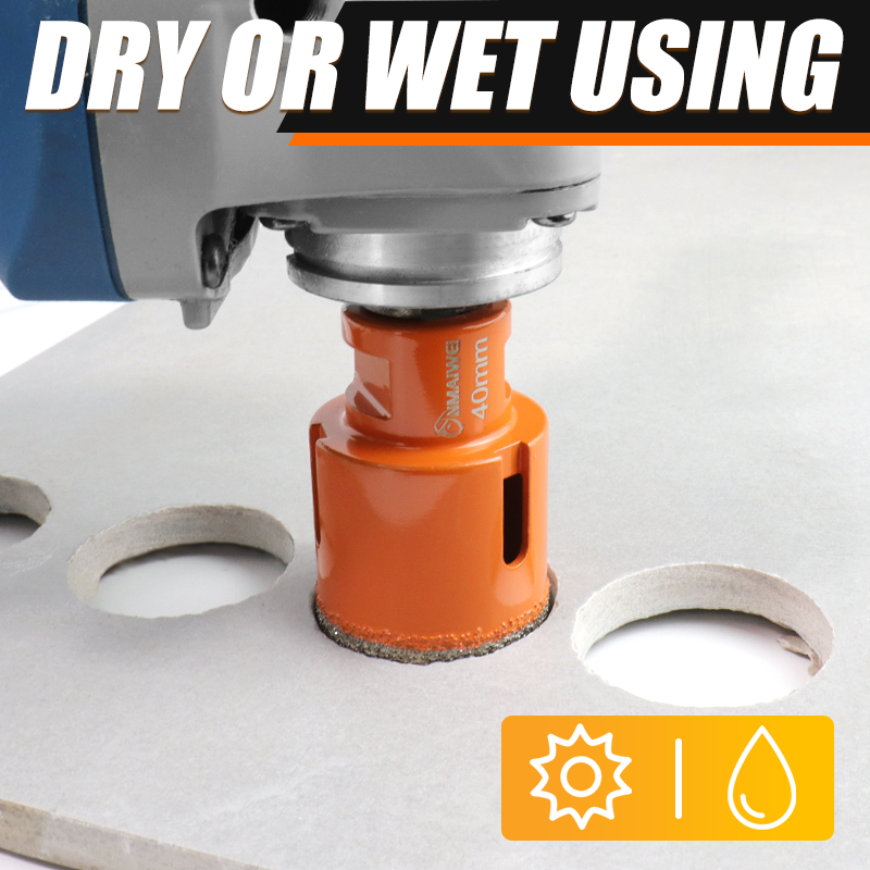Broca seca com núcleo soldado de diamante, 1 peça, 6-100mm para telhas de porcelana, mármore, vidro, granito, copo, cortador de serra, acessórios de corte