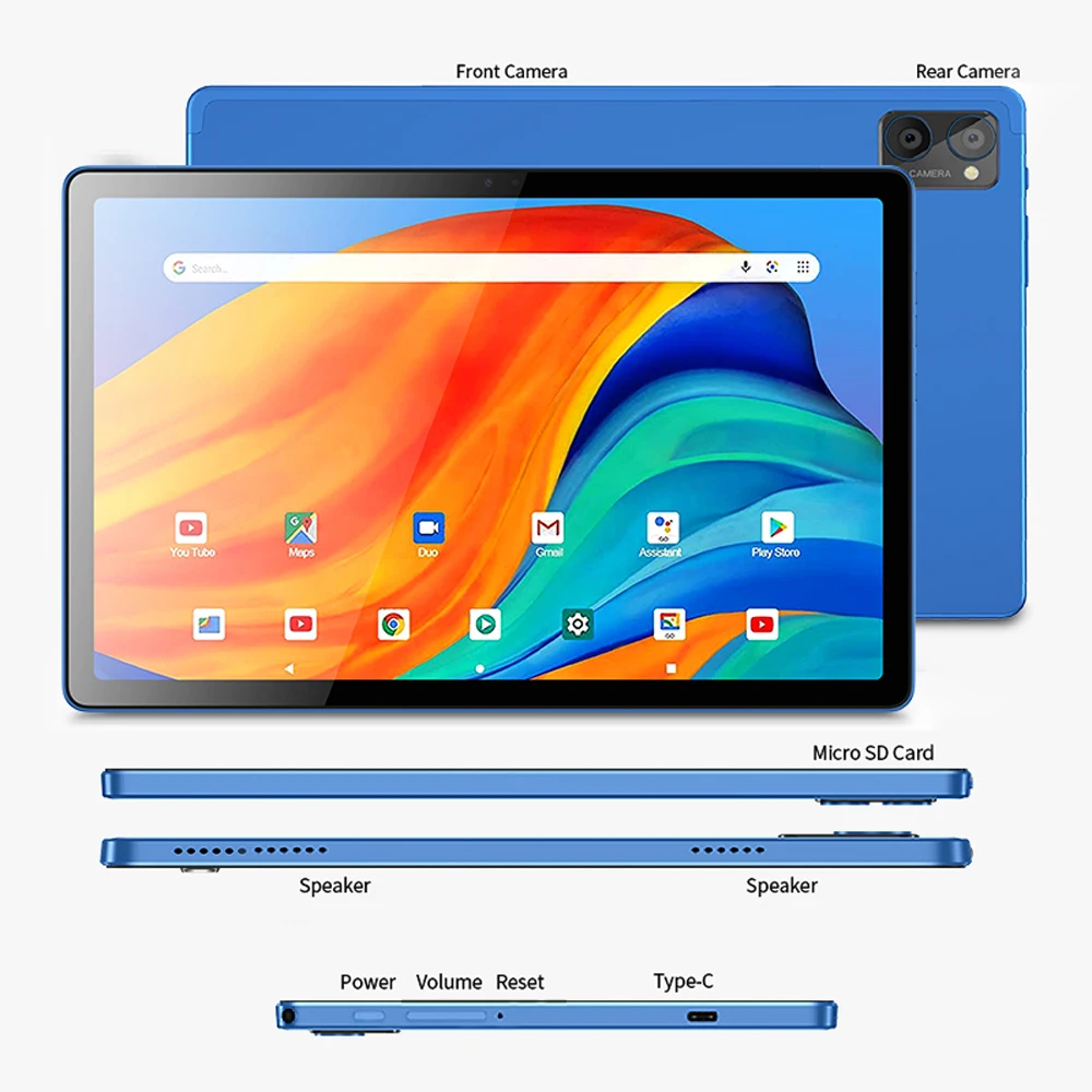 Original BDF Y7 แท็บเล็ตพีซี 10.1 นิ้ว 8GB RAM 256GB ROM Android 12 Octa Core 3G 4G LTE อินเทอร์เน็ต WiFi อินเทอร์เน็ต BT Global Version