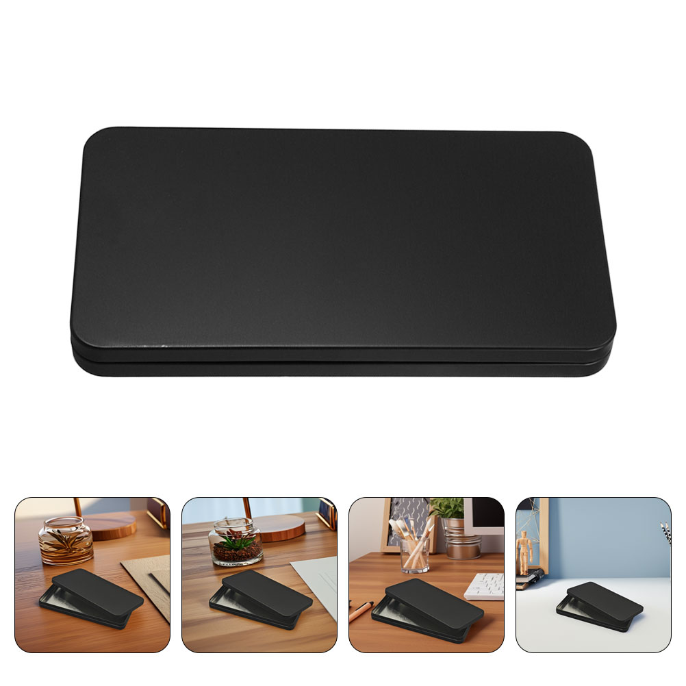 2-teiliges verstecktes Geldkassetten-Schmucktablett, Währungshalter mit Deckel, schwarzes Weißblech für Tabletts