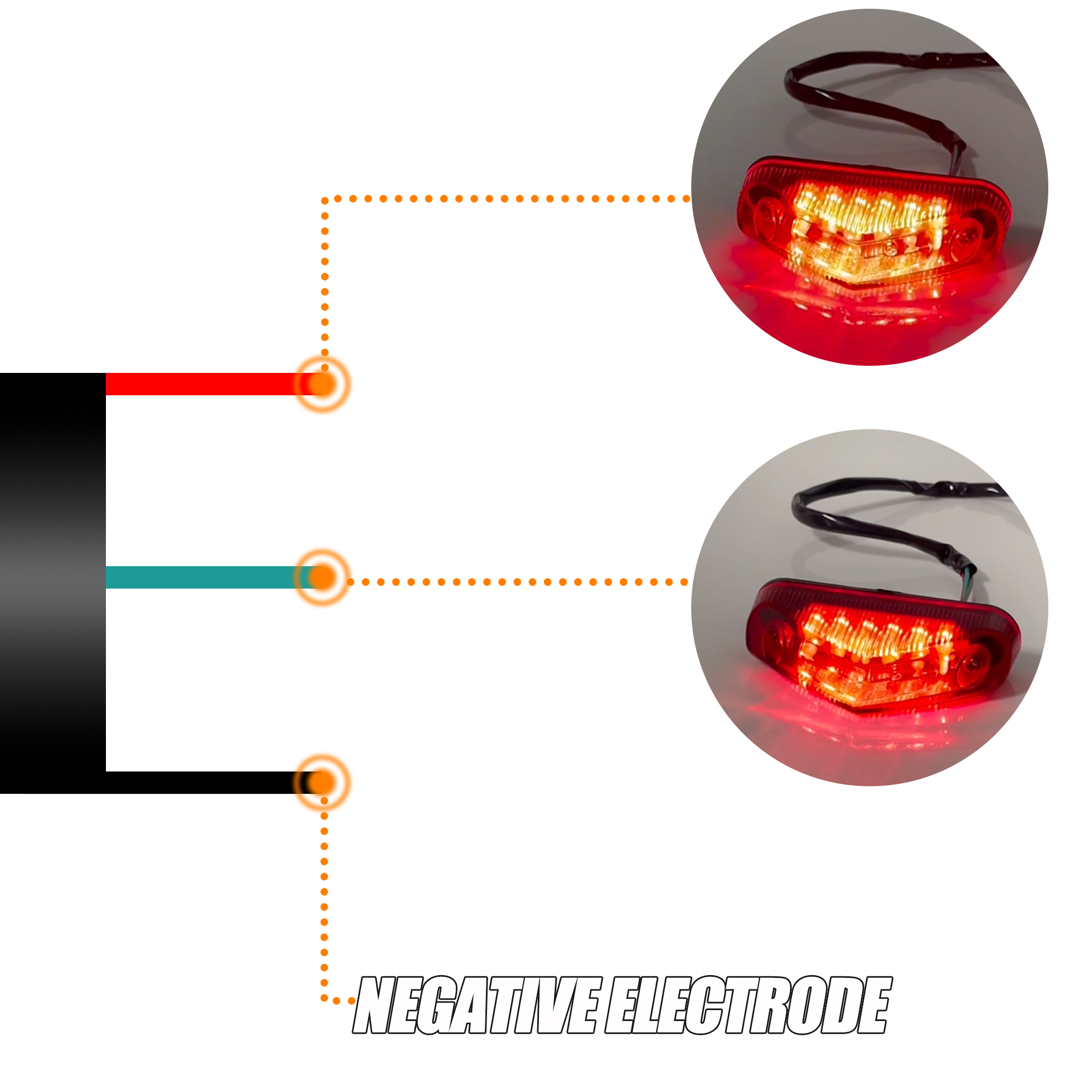 Universal 12v luz da cauda da motocicleta lâmpada da placa de licença luzes parada freio para scooters ciclomotores motocross bicicleta sujeira acessórios