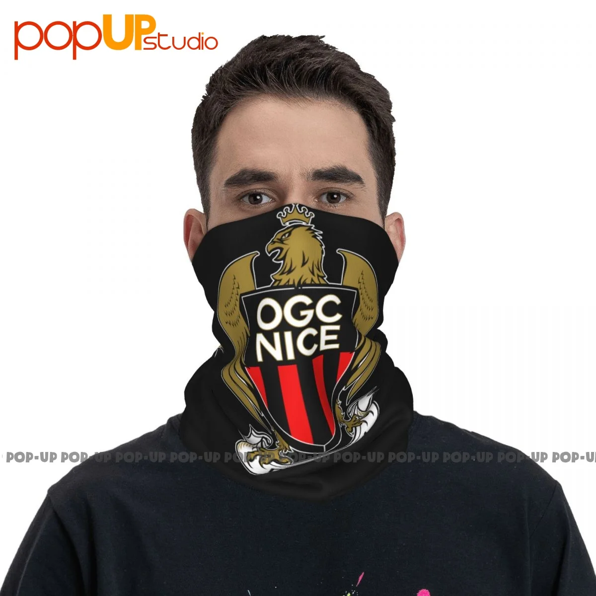 OGC NICE les aiglons ผ้าพันคอฟุตบอลแบบฝรั่งเศสหน้ากากปิดหน้า