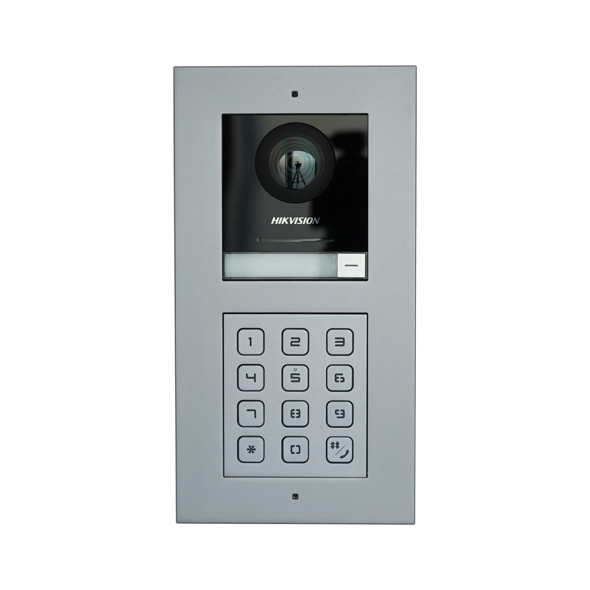 Campainha original Hikvision, DS-KD8003-IME1 (B), campainha multilíngue 802.3af POE Villa IP Module, desbloqueio de código de teclado com senha