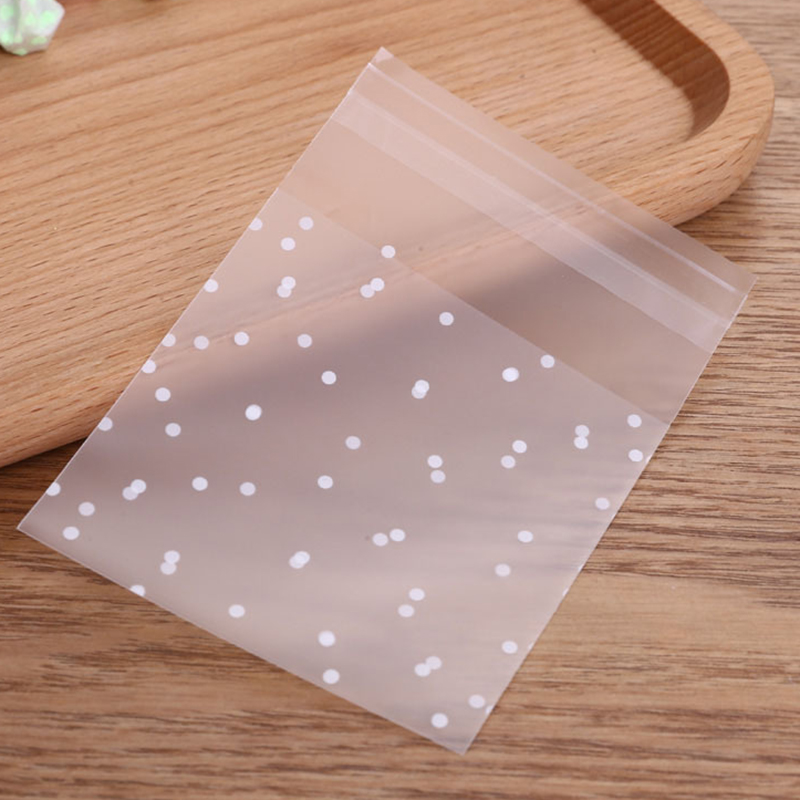 100 unids/lote bolsas de puntos transparentes pequeñas bolsas de embalaje de joyería Ziplock mantenimiento fresco a prueba de polvo resellable almacenamiento de galletas de caramelo DIY