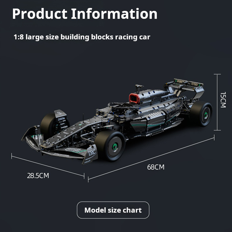 New Technical Formula Car Building Block Set MOC F1 AMG Racing Model Kits Vehicle Bricks 42171 Kids Assembly Toys Gifts For Boys