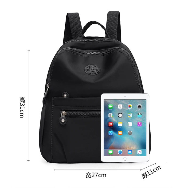 Koreaanse Nylon Rugzak Vrouwen Casual Effen Kleur Kleine Schooltas Reistas Voor Tiener Student School Rugzak Mama Tas р Byd Sierra