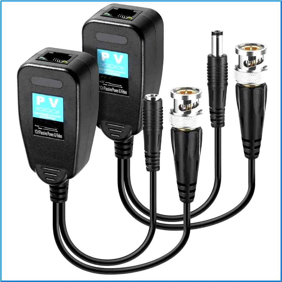 1CH Passieve Balun RJ45 CCTV Video Transceiver Coax BNC Voeding Power Connectors Voor HDCVI HDTVI AHD Analoge High Definition Camera