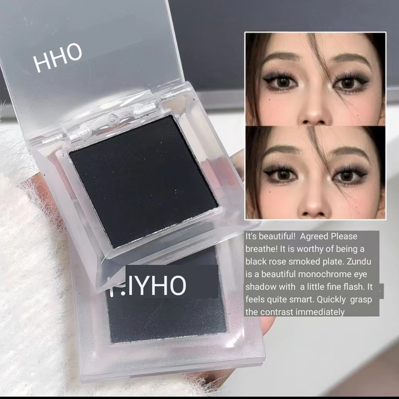 Matte white, monochrome, brightening eyeshadow tray for long-lasting, delicate makeup, as a highlight, for all skin tones